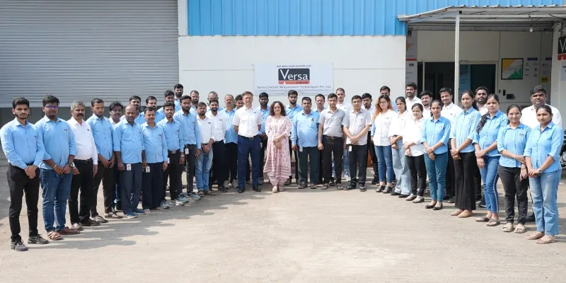 Versa Controls team at company facility